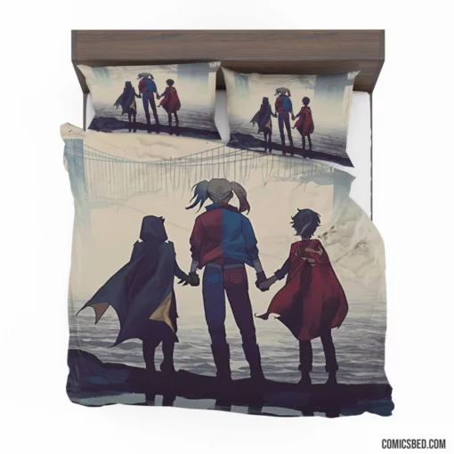 DCeased Harley Quinn Mischievous Trio Comic Bedding Set 1