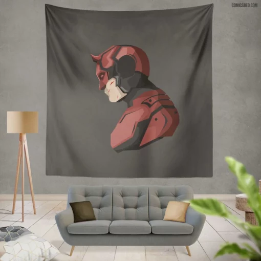 Daredevil Chronicles Marvel Devilish Hero Comic Wall Tapestry