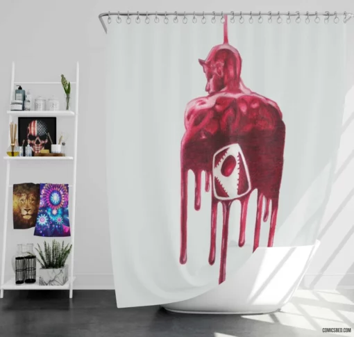 Daredevil Daring Exploits Marvel Blind Hero Comic Shower Curtain