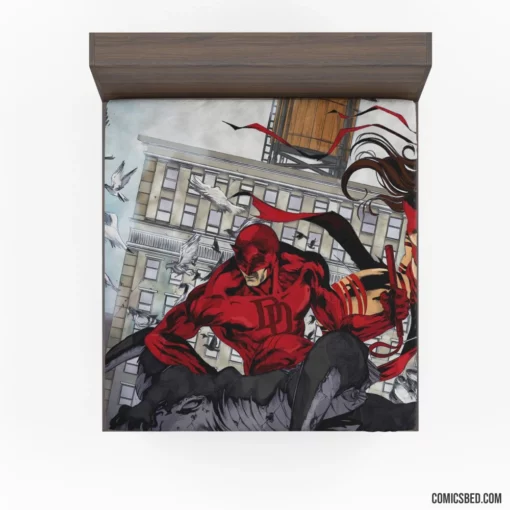 Daredevil & Elektra Marvel Matt Murdock Comic Fitted Sheet 1