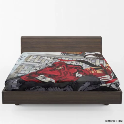 Daredevil & Elektra Marvel Matt Murdock Comic Fitted Sheet