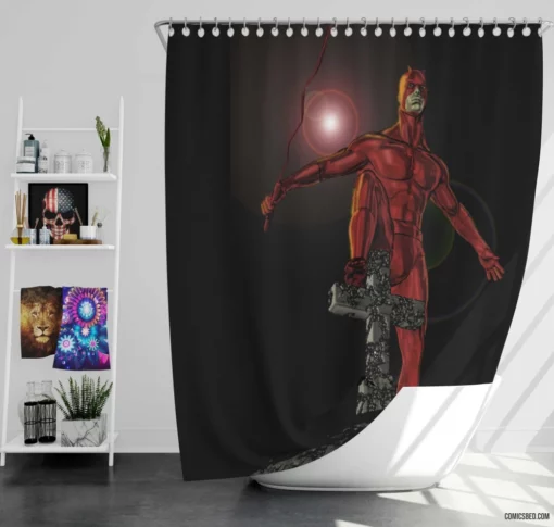 Daredevil Epic Quest for Justice Comic Shower Curtain