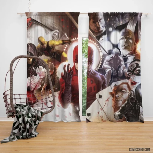 Daredevil & Iron Fist Elektra Bullseye Comic Curtain