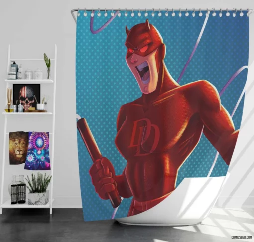 Daredevil Legacy Marvel Urban Avenger Comic Shower Curtain