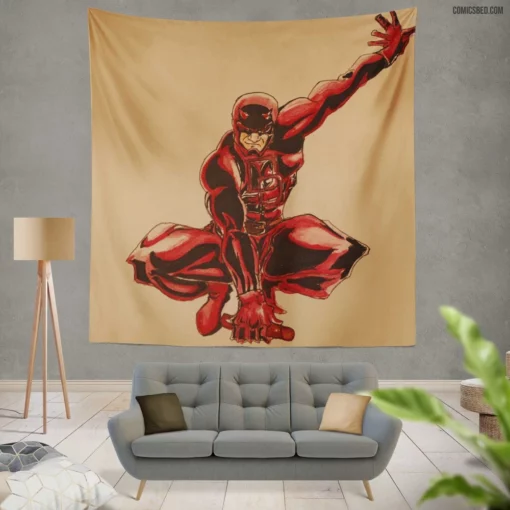 Daredevil Matt Murdock Journey Comic Wall Tapestry