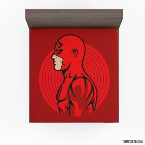 Daredevil Minimalist Marvel Hero Comic Fitted Sheet 1