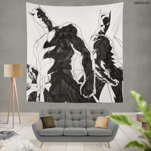 Daredevil Punisher Batman The Question DC Heroes Comic Wall Tapestry