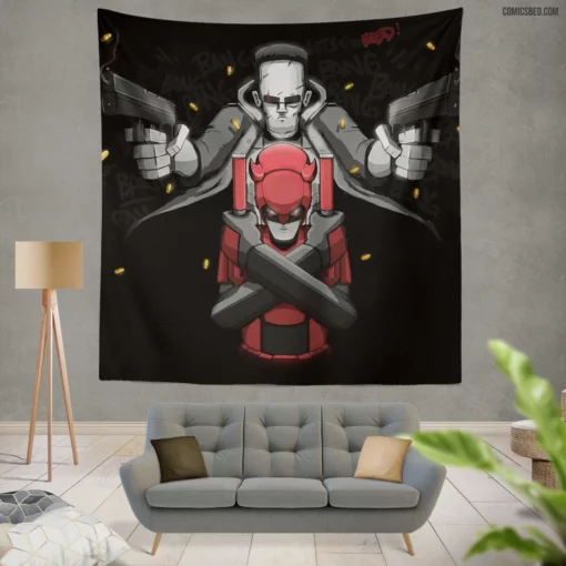 Daredevil Punisher Marvel Vigilantes Comic Wall Tapestry