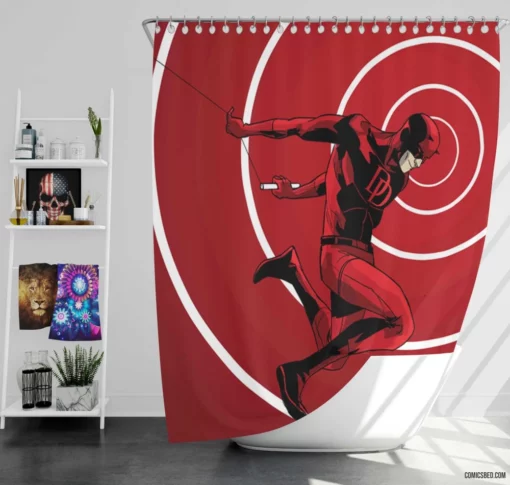 Daredevil Urban Vigilante Comic Shower Curtain