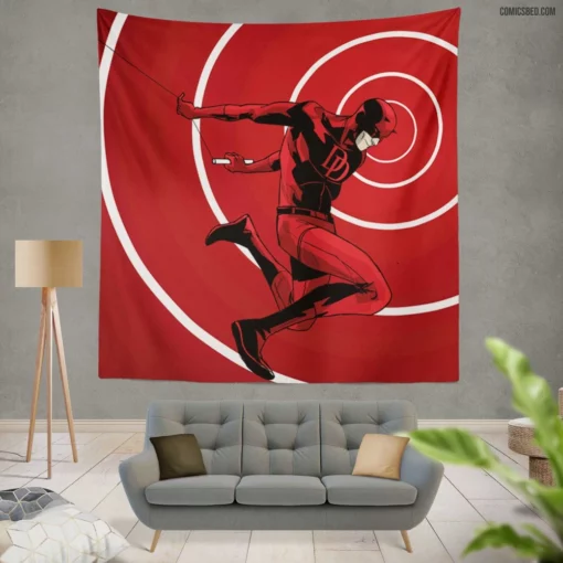 Daredevil Urban Vigilante Comic Wall Tapestry