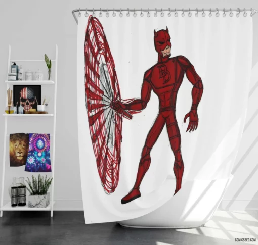 Daredevil Vigilante Chronicles Comic Shower Curtain