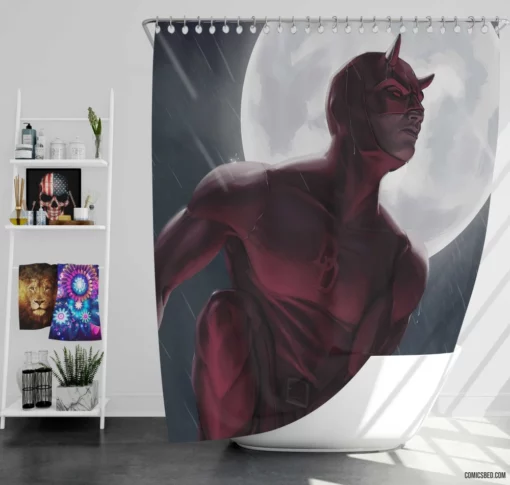 Daredevil Vigilante Quest Marvel Chronicles Comic Shower Curtain