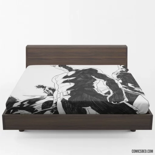 Daredevil vs. Punisher Colliding Justice Comic Fitted Sheet