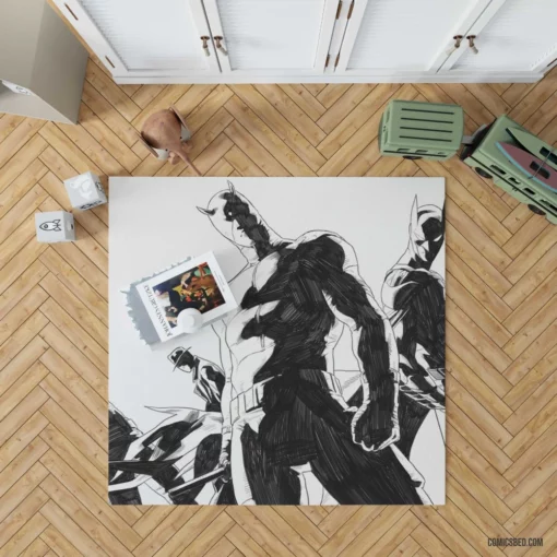 Daredevil vs. Punisher Colliding Justice Comic Rug