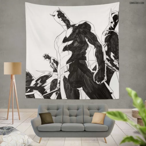 Daredevil vs. Punisher Colliding Justice Comic Wall Tapestry