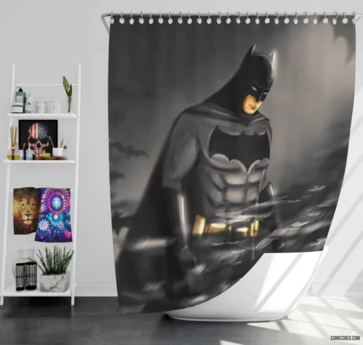 Dark Guardian Chronicles Batman Lore Comic Shower Curtain