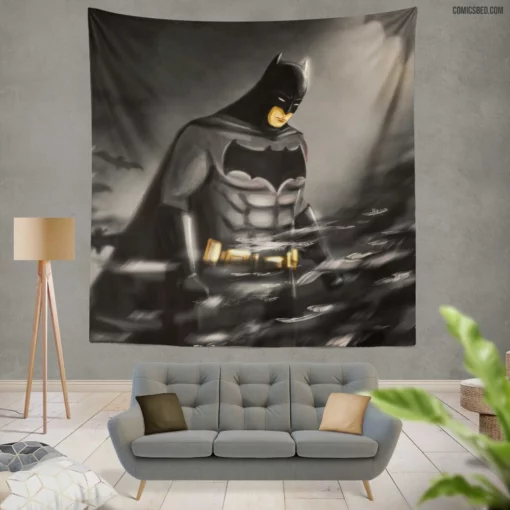 Dark Guardian Chronicles Batman Lore Comic Wall Tapestry