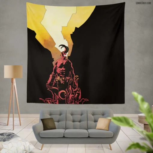 Dark Horse Hellboy Chronicles Iconic Adventure Comic Wall Tapestry