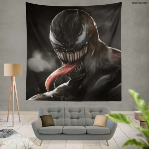 Dark Venom Marvel Allure of Sinister Comic Wall Tapestry