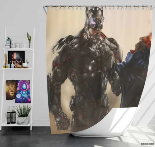 Dark Victory Batman Endless Battle Comic Shower Curtain