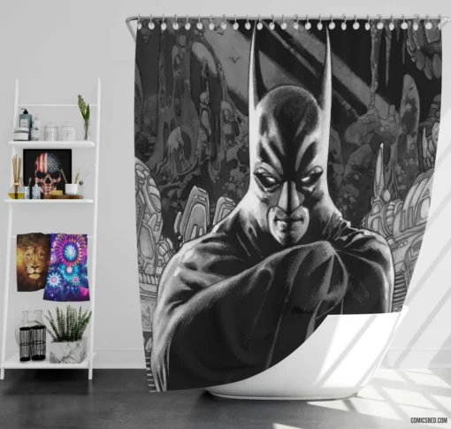 Dawn of Vengeance Gotham Guardian Comic Shower Curtain