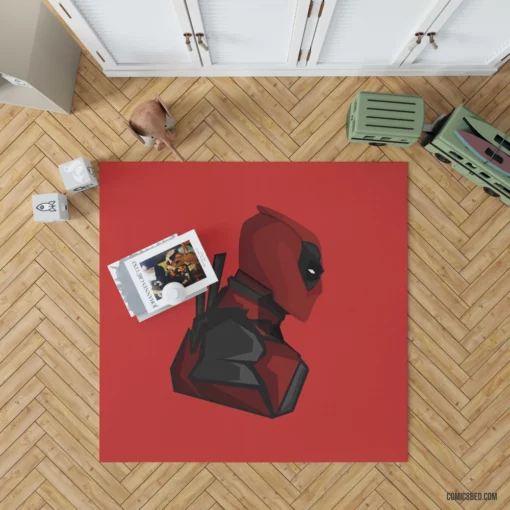 Deadpool Antihero Antics Comic Rug