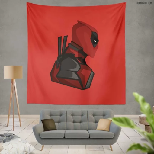 Deadpool Antihero Antics Comic Wall Tapestry