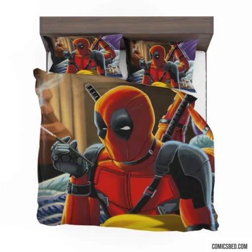 Deadpool Cat Marvel Merc Comic Bedding Set 1