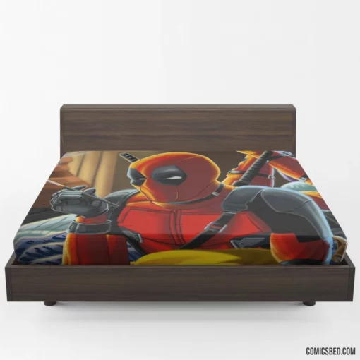 Deadpool Cat Marvel Merc Comic Fitted Sheet