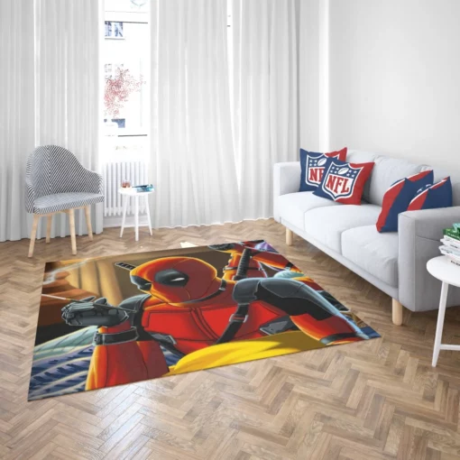 Deadpool Cat Marvel Merc Comic Rug 2