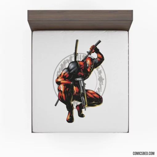 Deadpool Chaotic Antics Continue Comic Fitted Sheet 1