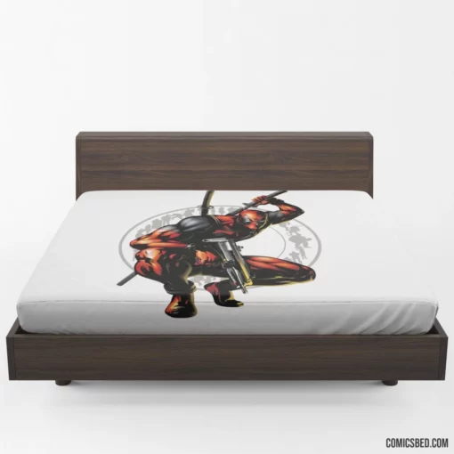 Deadpool Chaotic Antics Continue Comic Fitted Sheet