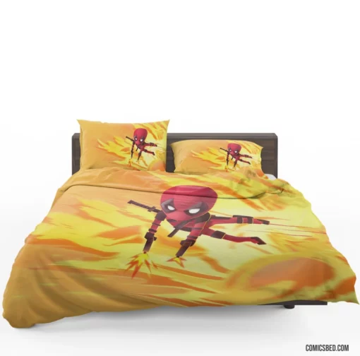 Deadpool Chibi Marvel Merc Comic Bedding Set