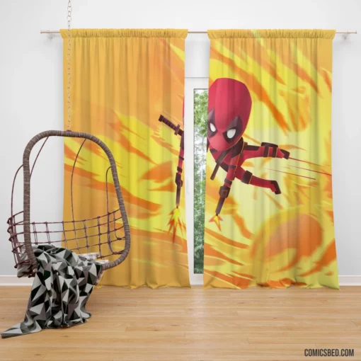 Deadpool Chibi Marvel Merc Comic Curtain