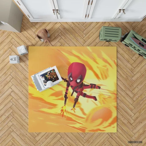 Deadpool Chibi Marvel Merc Comic Rug