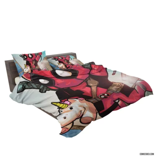 Deadpool Chibi Marvel Playful Merc Comic Bedding Set 2