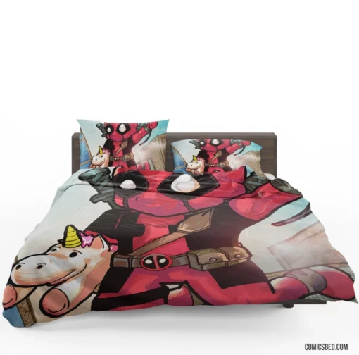 Deadpool Chibi Marvel Playful Merc Comic Bedding Set