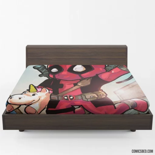 Deadpool Chibi Marvel Playful Merc Comic Fitted Sheet