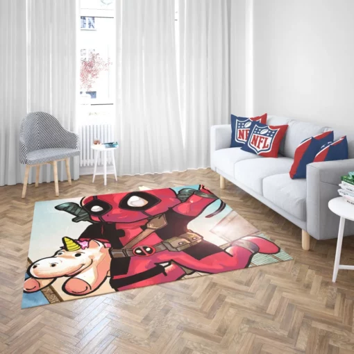 Deadpool Chibi Marvel Playful Merc Comic Rug 2