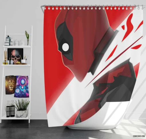 Deadpool Chronicles Marvel Merc Unleashed Comic Shower Curtain