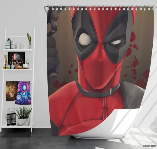 Deadpool Chronicles Marvel Unbreakable Merc Comic Shower Curtain