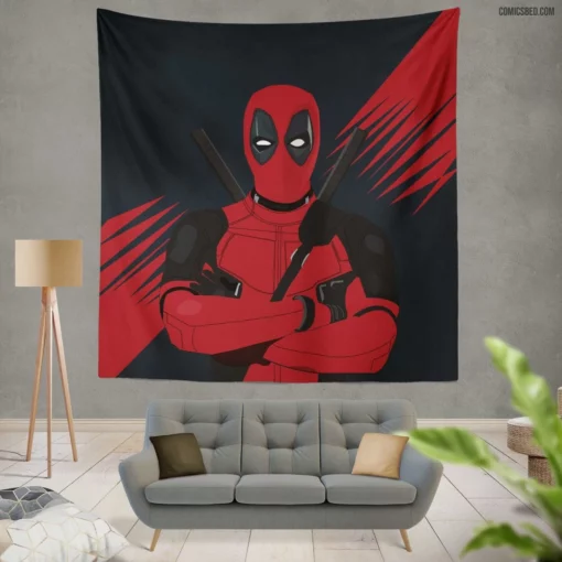 Deadpool Chronicles Marvel Unconventional Hero Comic Wall Tapestry