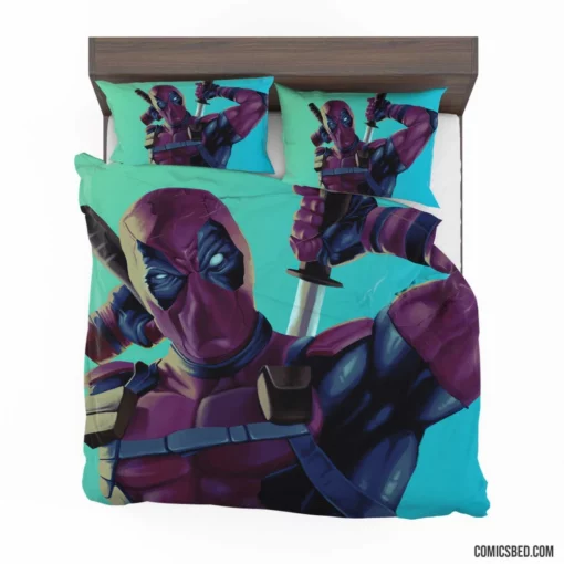 Deadpool Chronicles Marvel Unstoppable Merc Comic Bedding Set 1