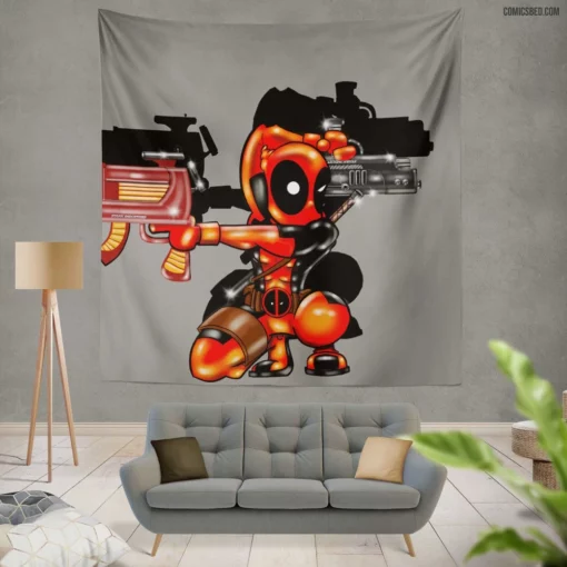 Deadpool Chronicles Marvel Witty Merc Comic Wall Tapestry