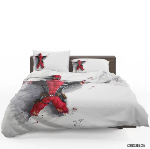 Deadpool Comic Chaos Bedding Set