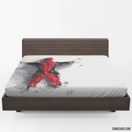 Deadpool Comic Chaos Fitted Sheet