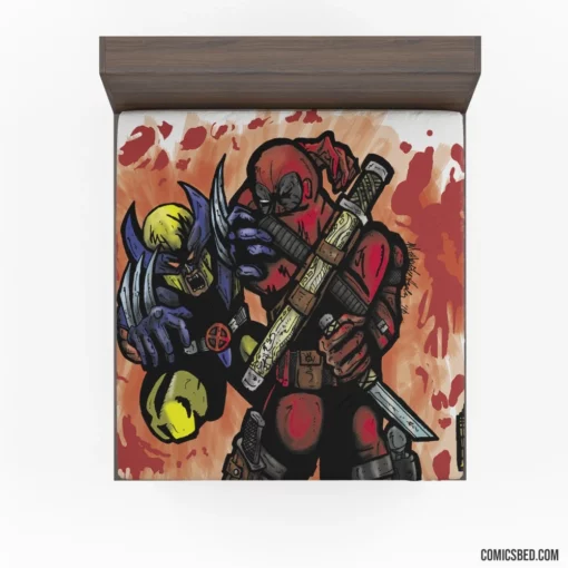 Deadpool Comic Craziness Fitted Sheet 1