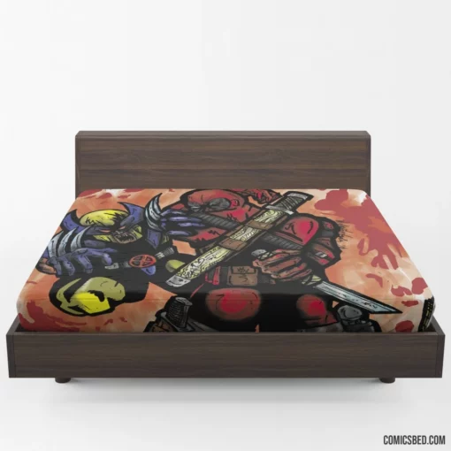 Deadpool Comic Craziness Fitted Sheet