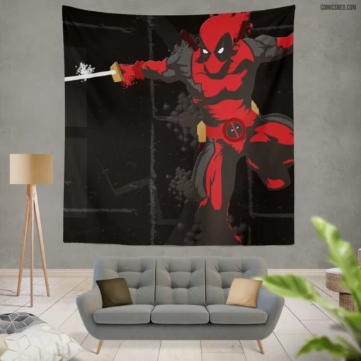 Deadpool Comic Marvel Hero Wall Tapestry