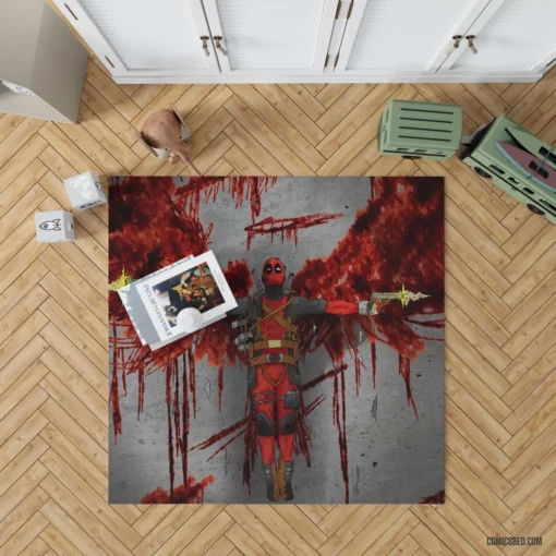 Deadpool Comic Maverick Rug